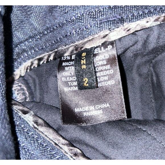 Express Jeans Size 2 High Waist 3 Button Dark Wash Mini Jean Skirt Women’s EUC - Picture 5 of 6